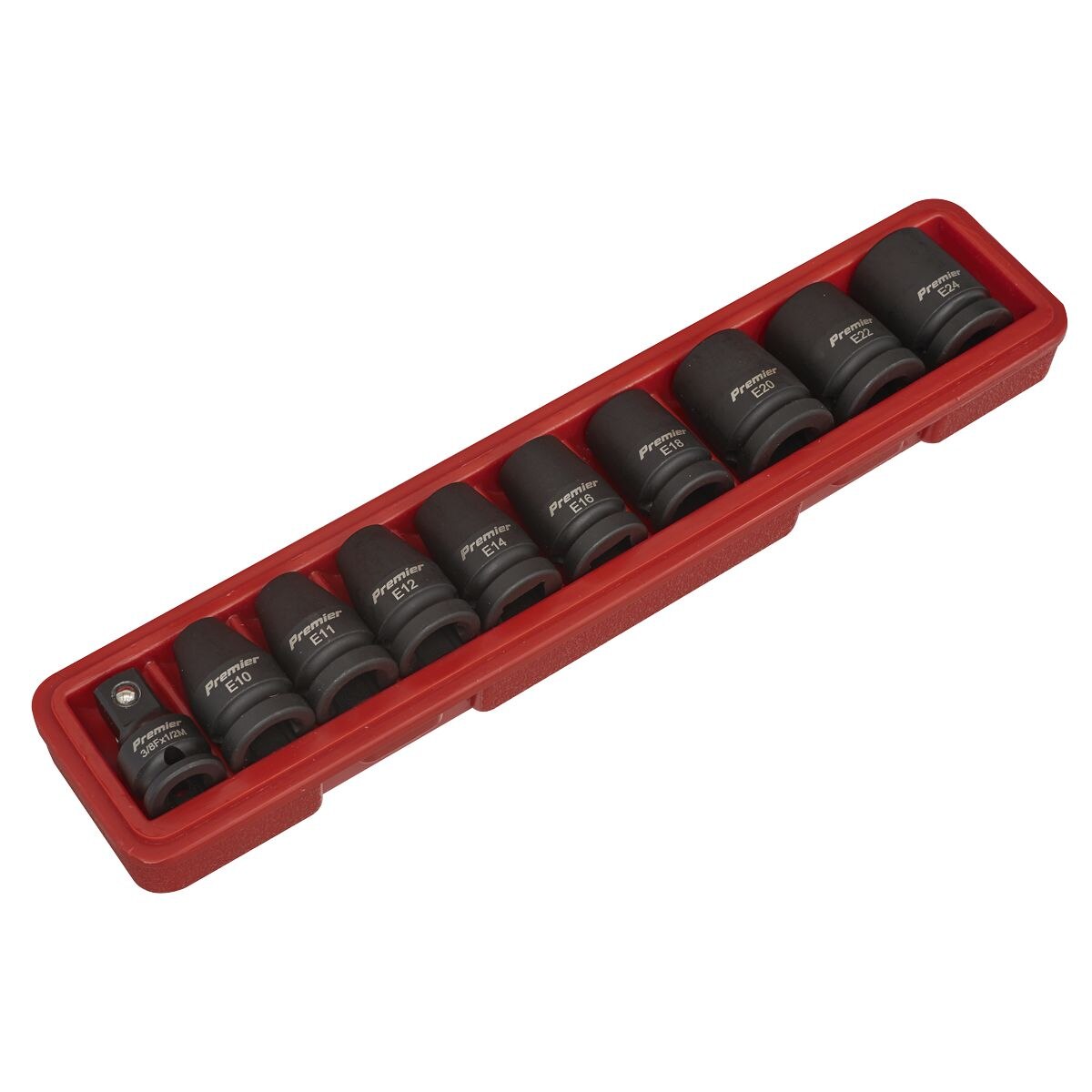 Sealey Premier Impact TRX-Star* Female Socket Set 1/2"Sq Drive 10pc - Image 4