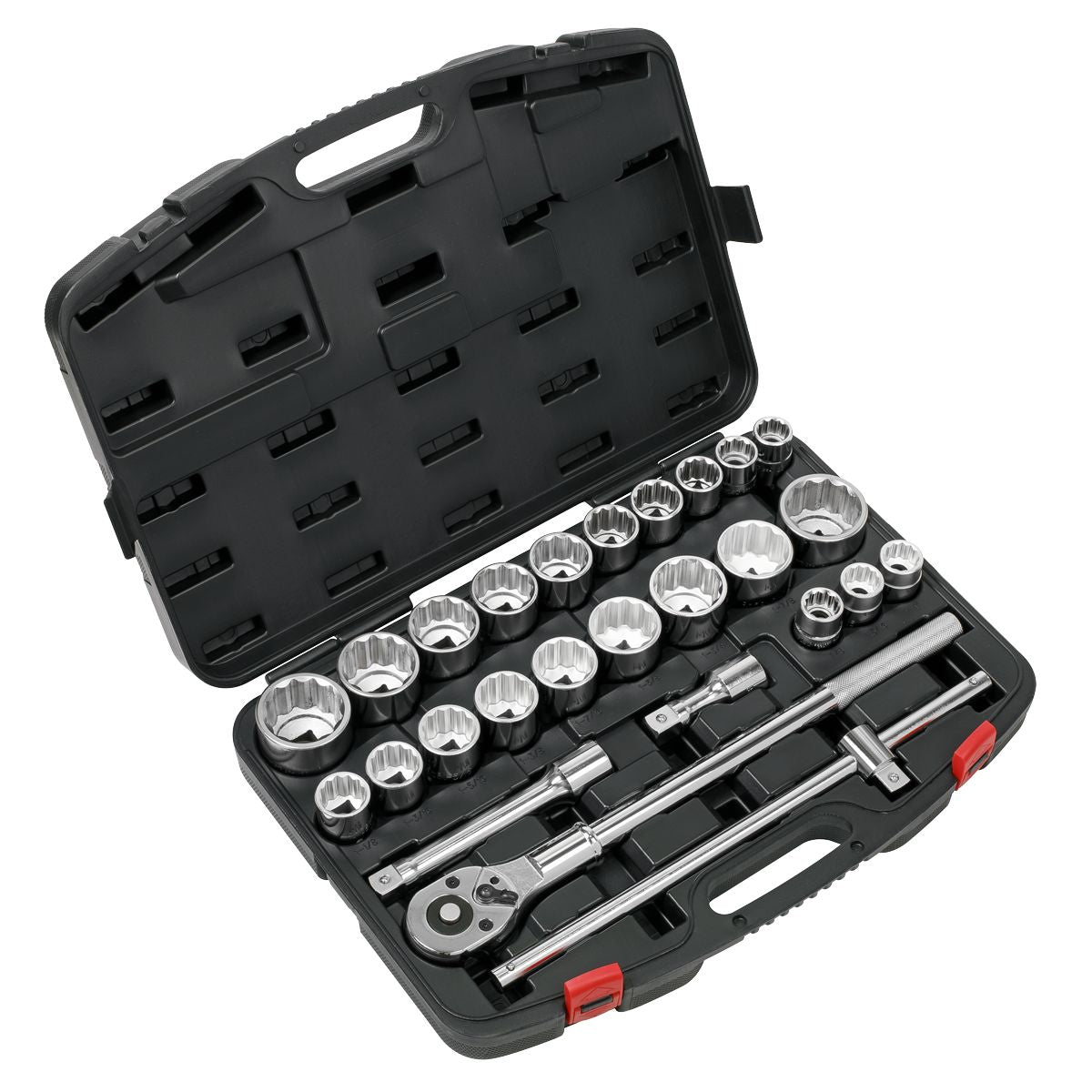 Sealey Premier Metric/Imperial Socket Set 3/4"Sq Drive 12-point 26pc - Image 1