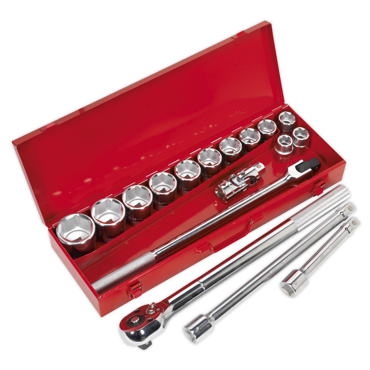 Sealey Premier Socket Set 3/4"Sq Drive 17pc - Image 1