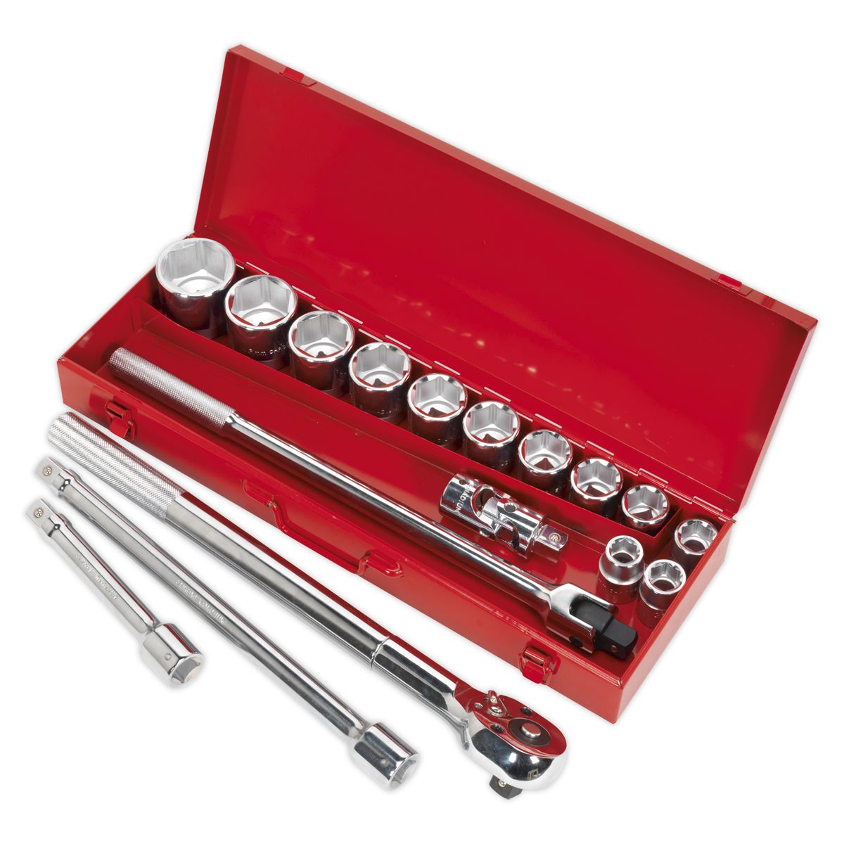 Sealey Premier Socket Set 3/4"Sq Drive 17pc - Image 2