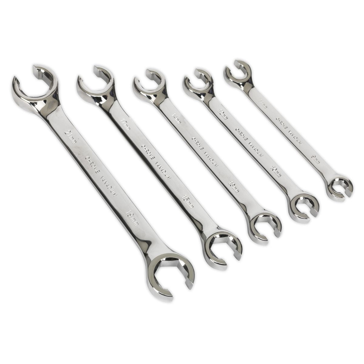 Sealey Premier Flare Nut Spanner Set 5pc - Image 1