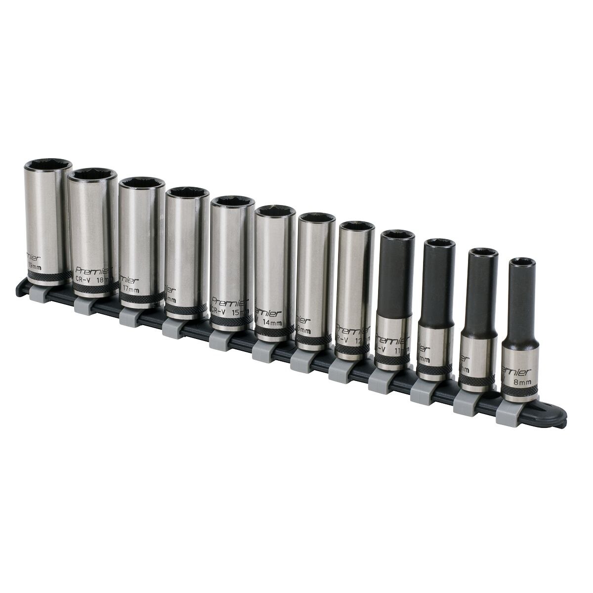 Sealey Premier Black Deep Lock-On Socket Set 3/8"Sq Drive 12pc - Image 6