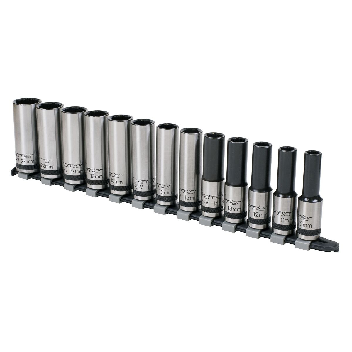 Sealey Premier Black Deep Lock-On Socket Set 1/2"Sq Drive 13pc - Image 3