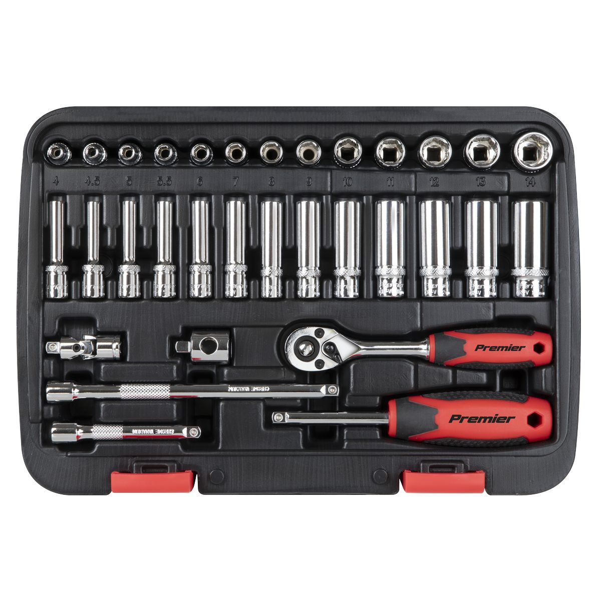 Sealey 1/4"Sq Drive Lock-On Socket Set 32pc - Image 3