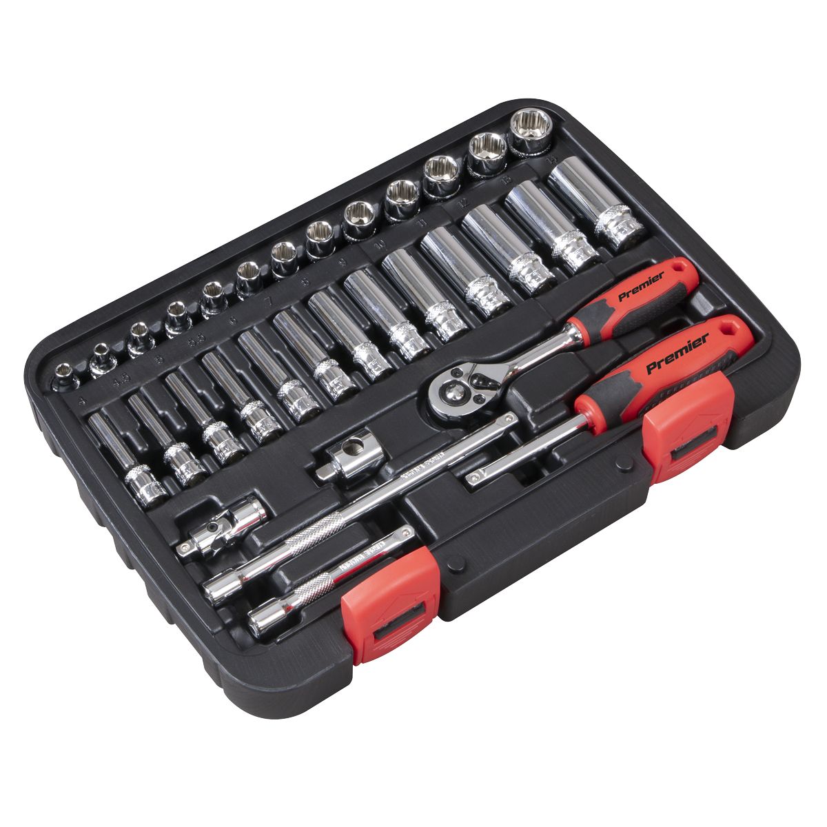Sealey 1/4"Sq Drive Lock-On Socket Set 32pc - Image 4