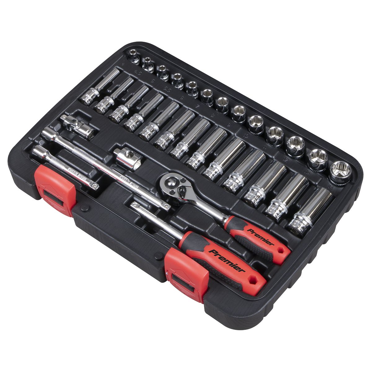 Sealey 1/4"Sq Drive Lock-On Socket Set 32pc - Image 5
