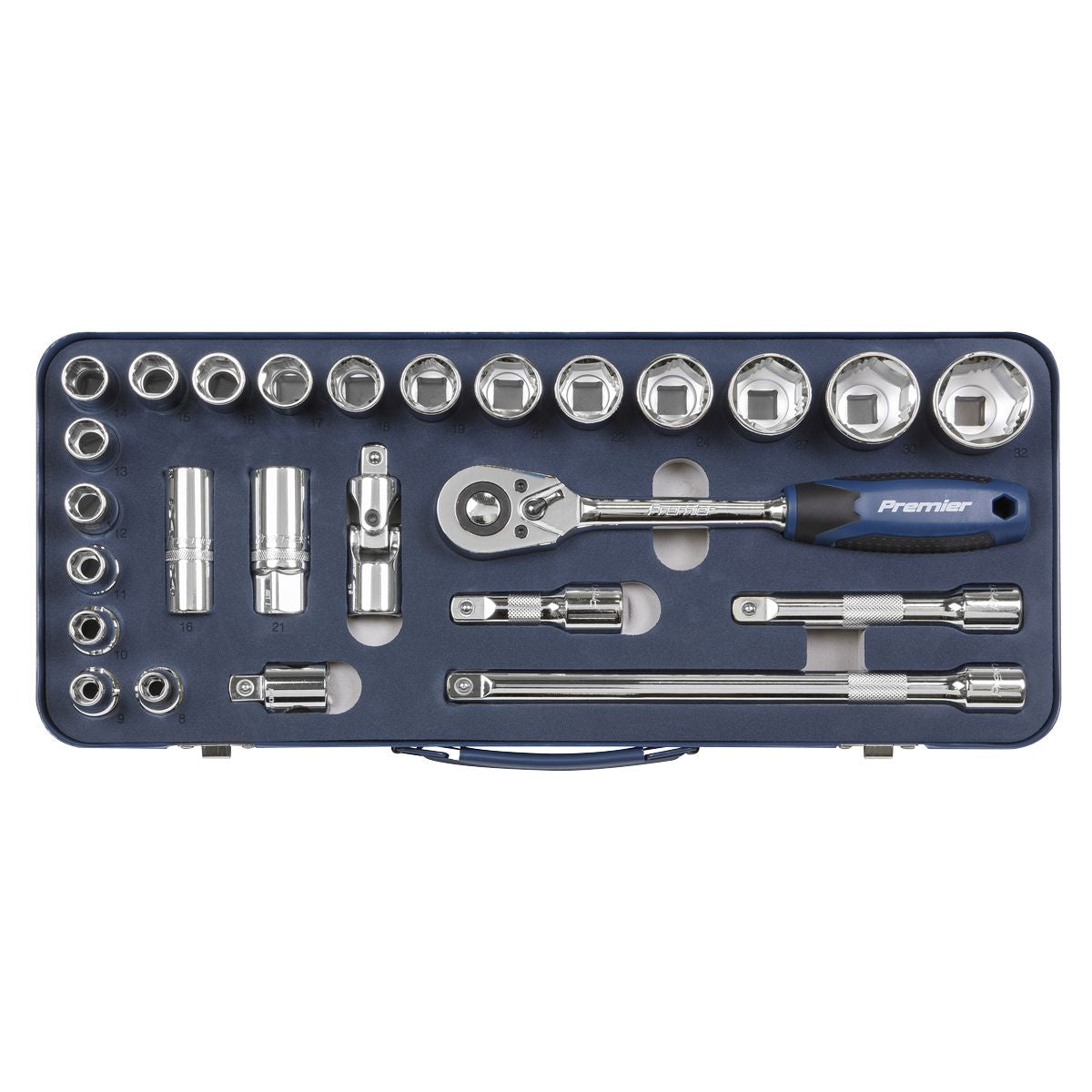 Sealey Premier Lock-On Socket Set 1/2"Sq Drive 26pc - Image 6
