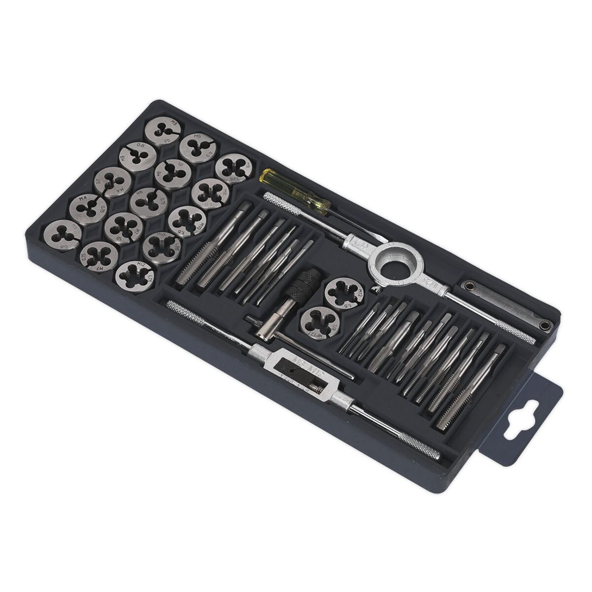 Sealey Metric Tap & Die Set Split Dies 40pc - Image 2