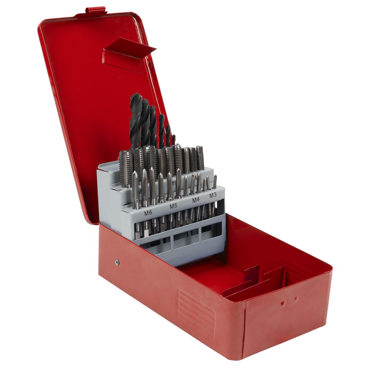 Sealey Metric Tap & Drill Bit Set 28pc - Image 1
