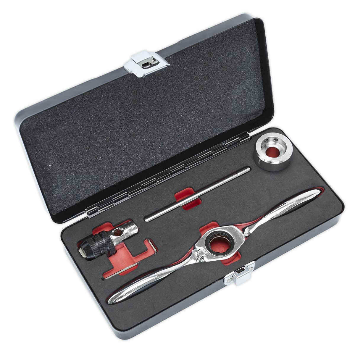 Sealey Metric Bi-Directional Ratchet Tap & Die Holder Set 5pc - Image 1