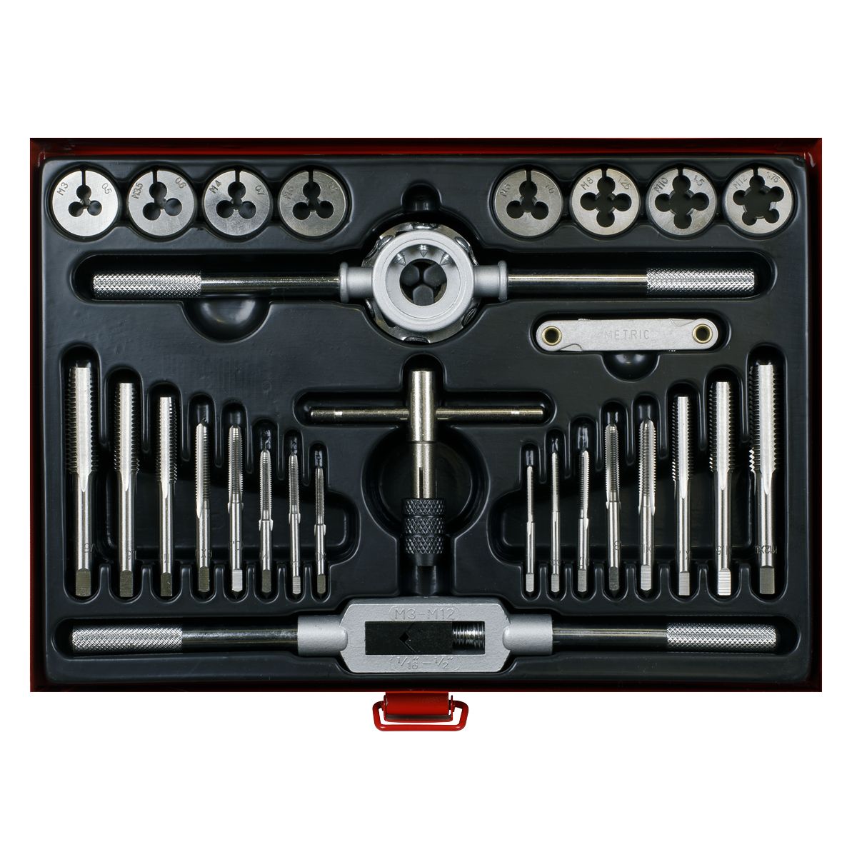 Sealey Metric Tap & Die Set Split Dies 28pc - Image 3