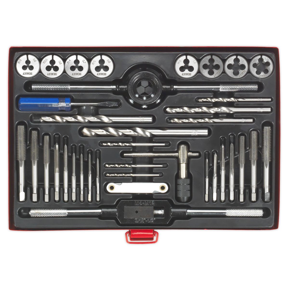 Sealey Metric Tap & Die Set Split Dies 37pc - Image 2