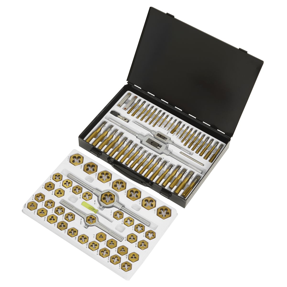 Sealey Metric & SAE/Imperial Hexagonal Tap & Die Set 86pc - Image 4