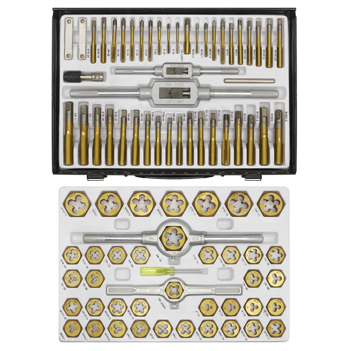 Sealey Metric & SAE/Imperial Hexagonal Tap & Die Set 86pc - Image 5