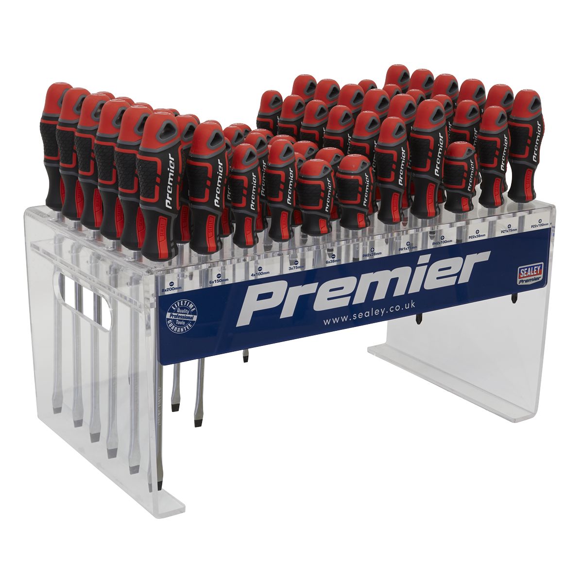 Sealey Premier GripMAX Individual Screwdrivers Countertop Display 66pc - Image 1