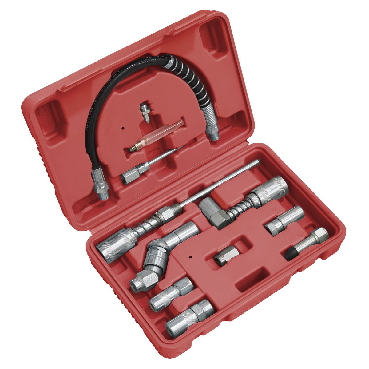 Sealey Grease Gun Adaptor Kit 12pc - Image 1