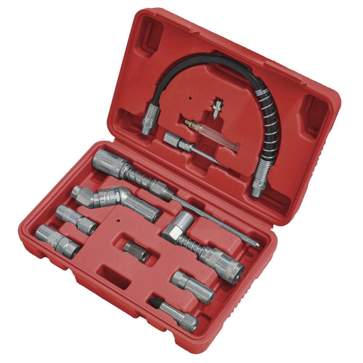 Sealey Grease Gun Adaptor Kit 12pc - Image 2