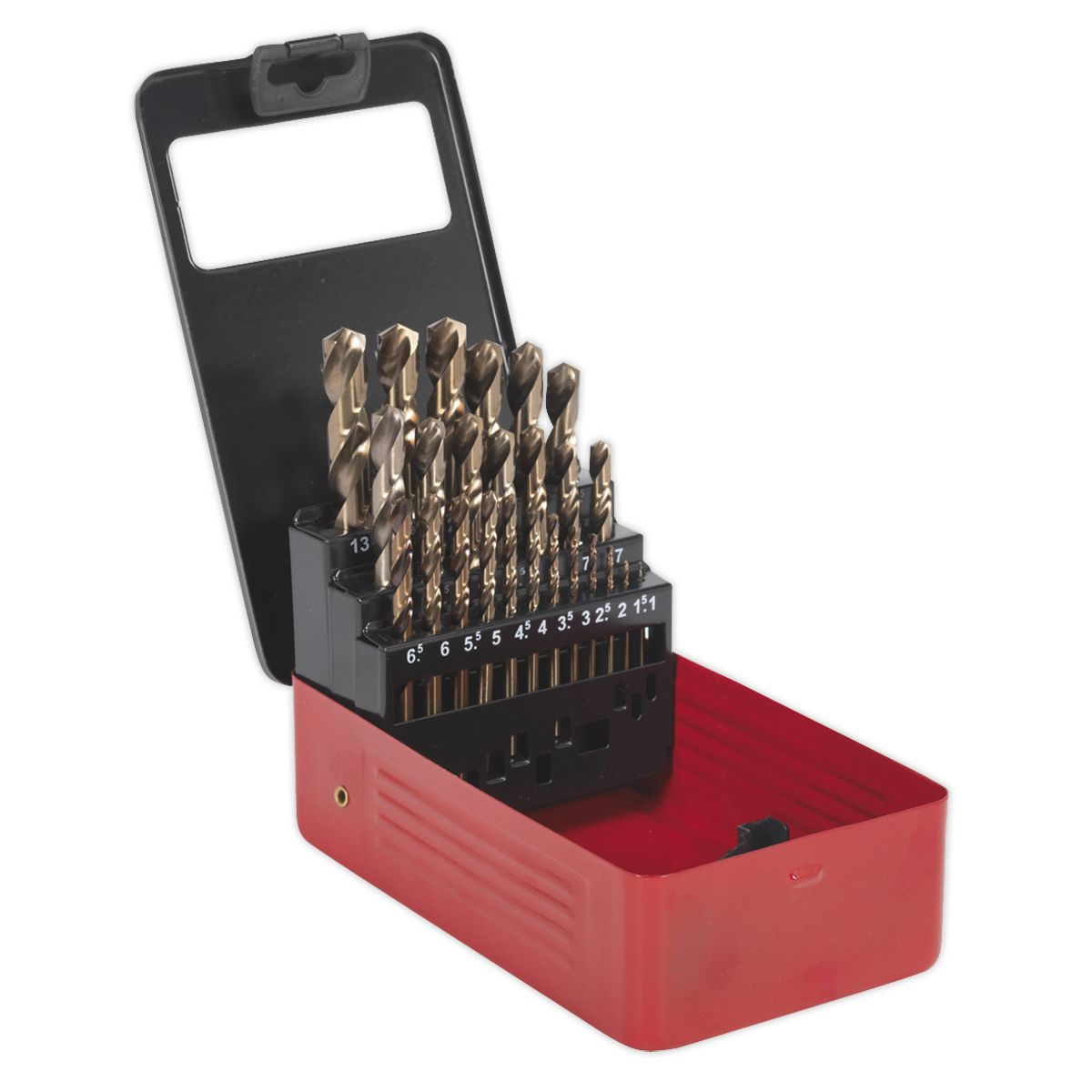 Sealey HSS Cobalt Fully Ground Drill Bit Set 25pc - Image 1