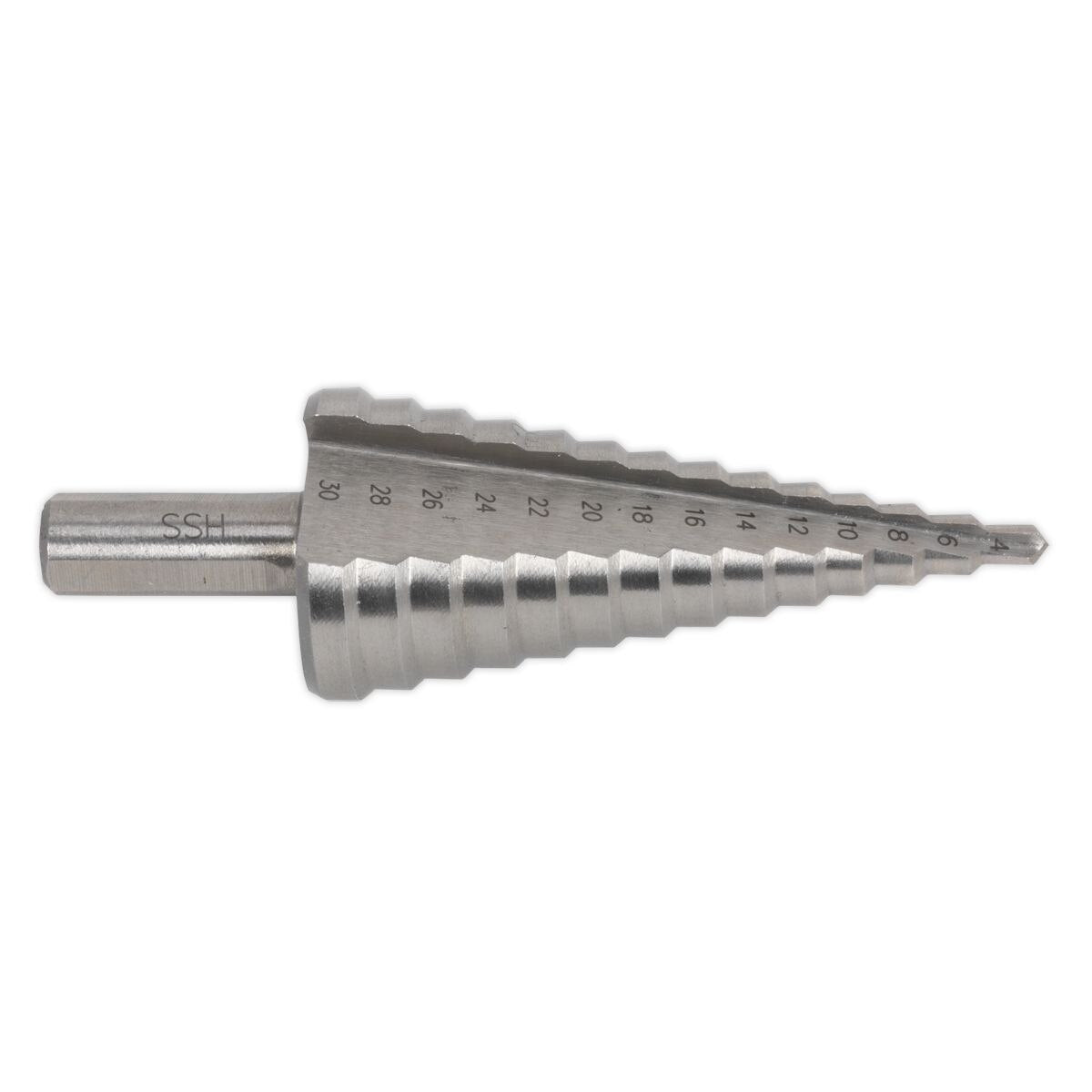 Sealey Double Flute HSS 4341 Step Drill Bit 4-30mm - Image 2