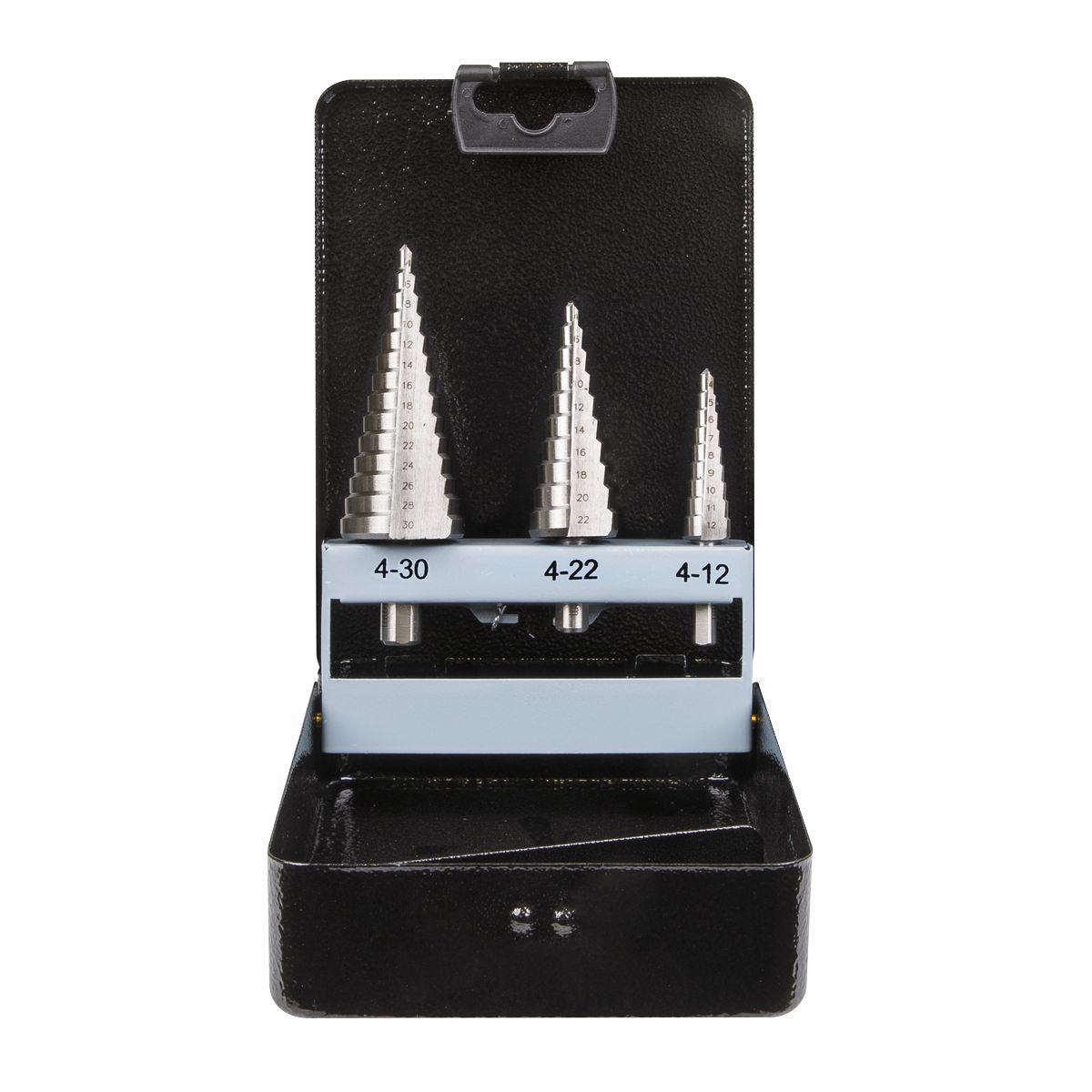 Sealey Double Flute HSS 4341 Step Drill Bit Set 3pc - Image 5