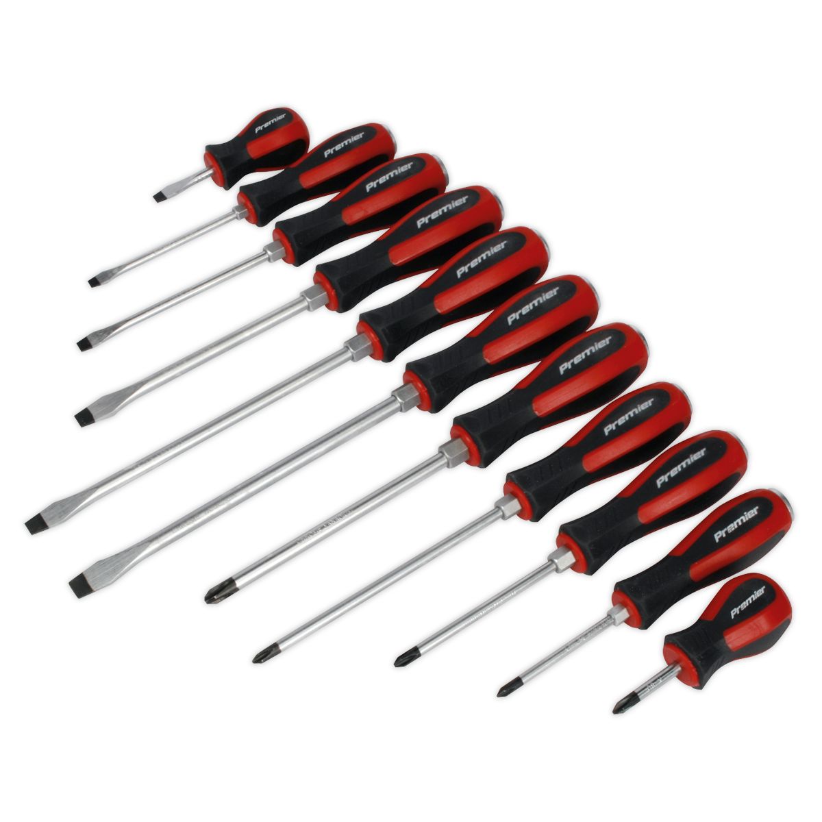 Sealey Premier Hammer-Thru Screwdriver Set 11pc - Image 1