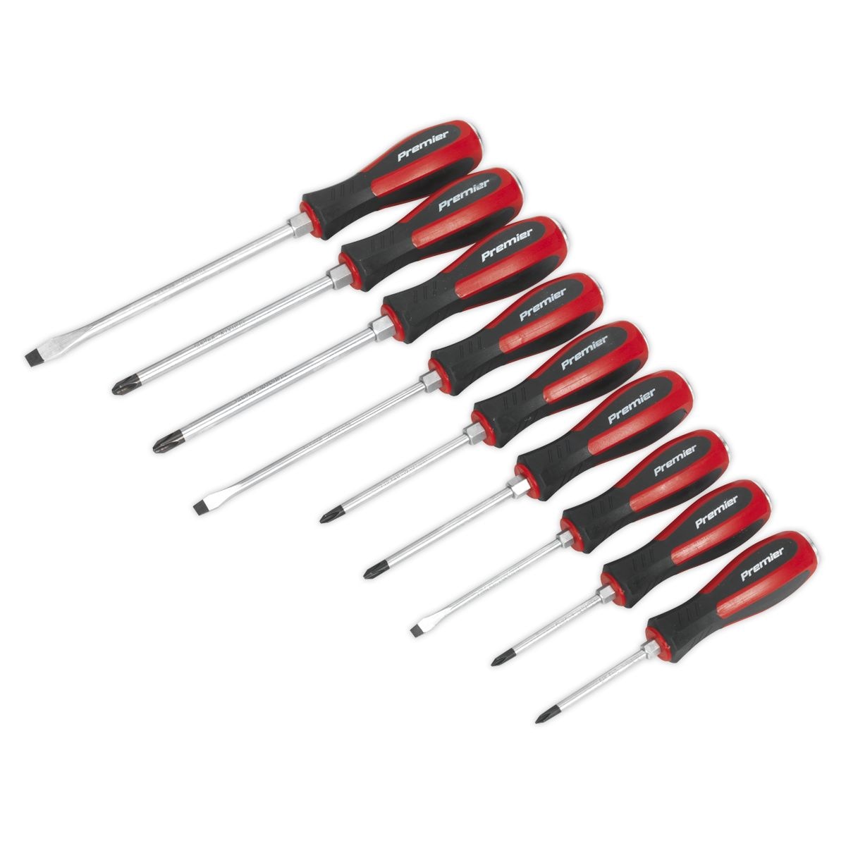 Sealey Premier Hammer-Thru Screwdriver Set 9pc - Image 1