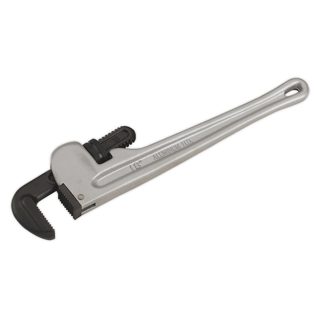 Sealey Premier Aluminium Alloy Pipe Wrench European Pattern 450mm - Image 1