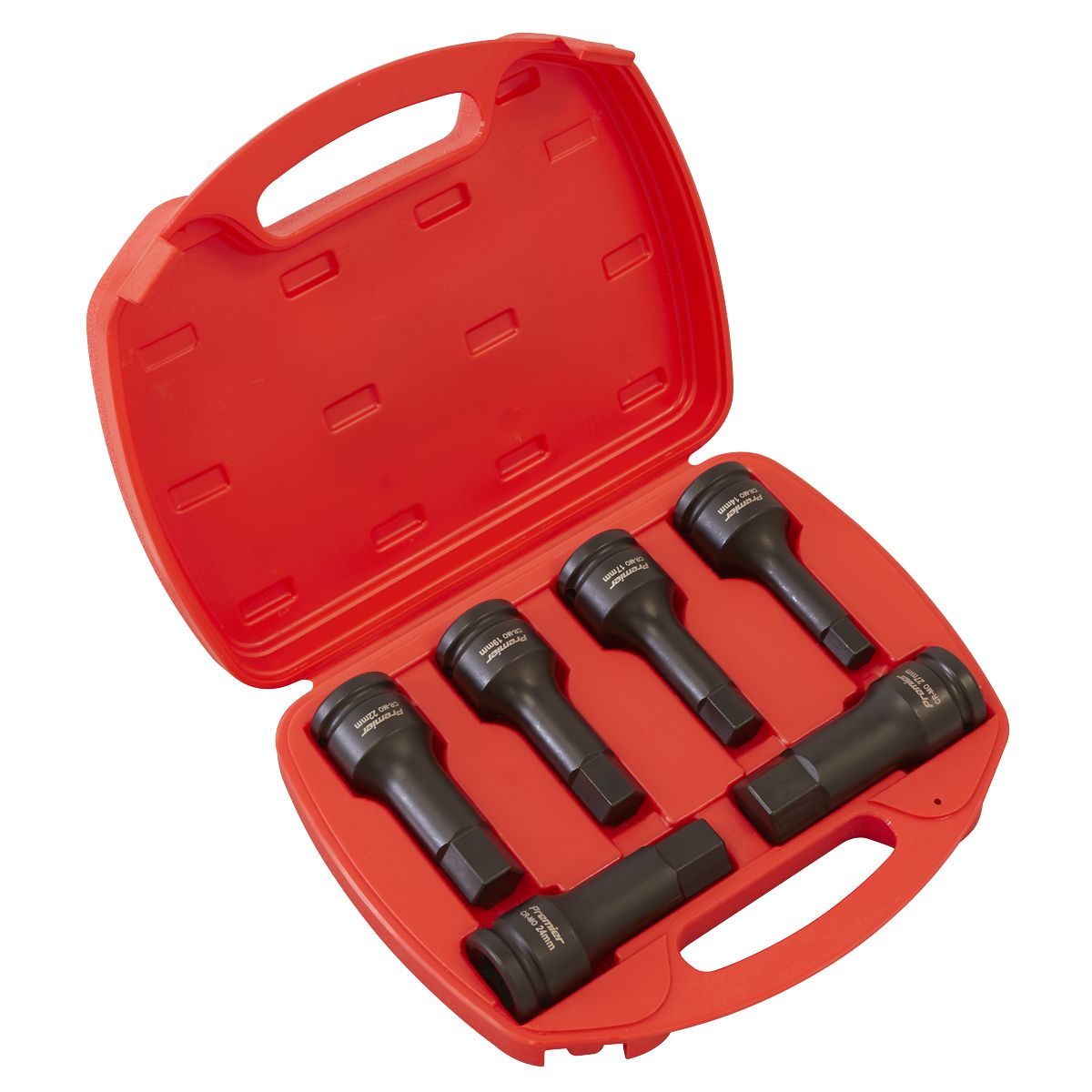 Sealey Premier Hex Impact Socket Bit Set 3/4"Sq Drive 6pc - Image 1