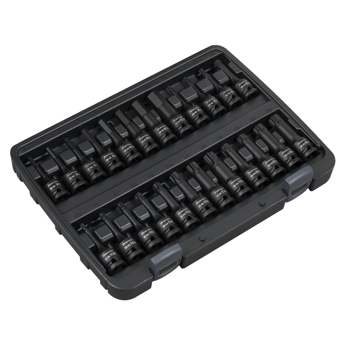 Sealey Premier Hex/TRX-Star*/Spline Impact Socket Bit Set 1/2"Sq Drive 24pc - Image 4