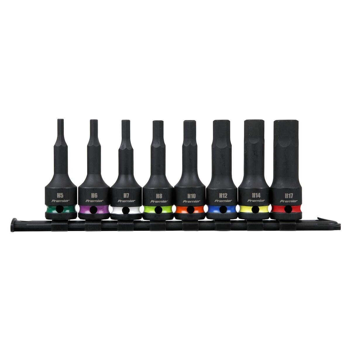 Sealey Premier Hex Impact Socket Bit Set 1/2"Sq Drive 8pc - Image 4