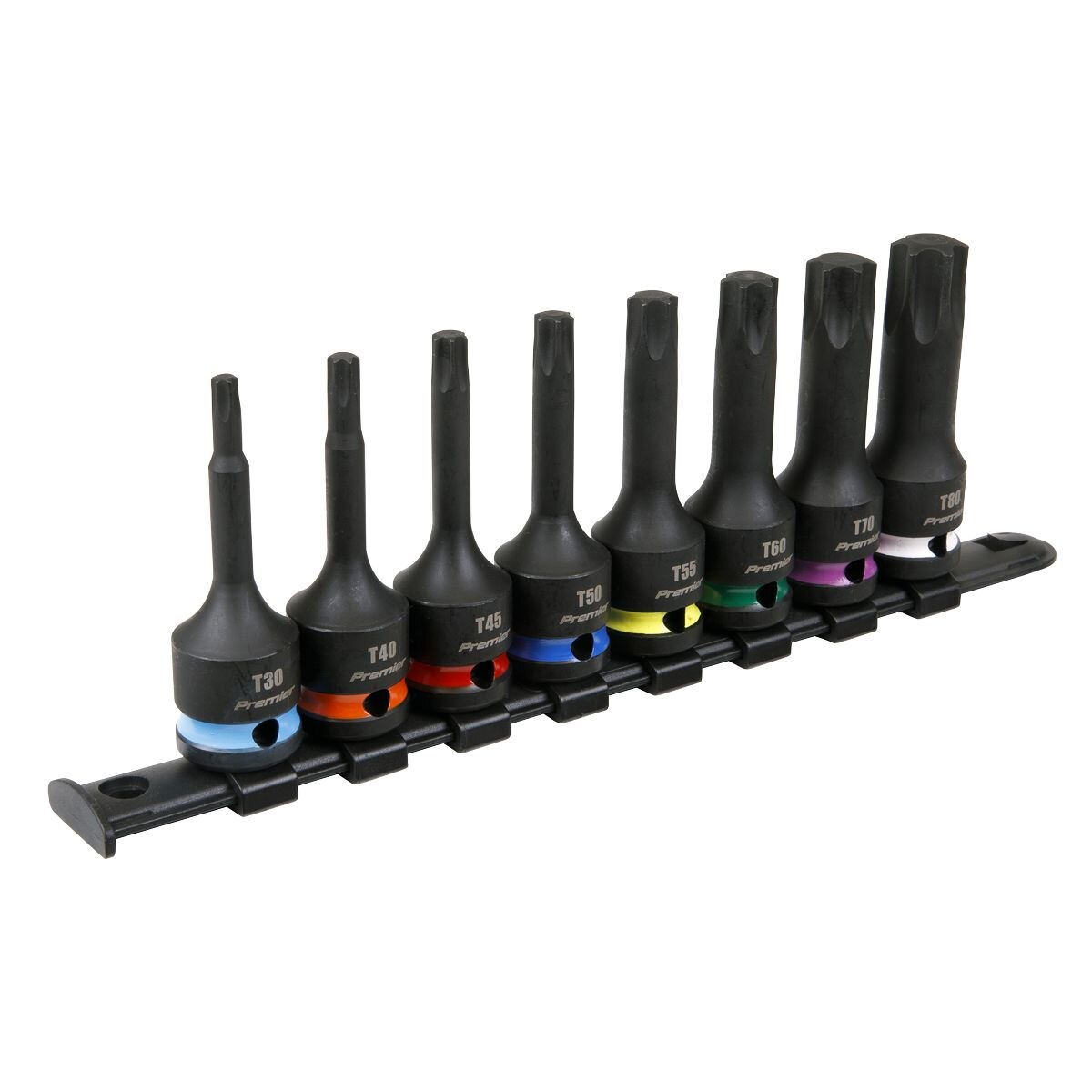 Sealey Premier TRX-Star* Impact Socket Bit Set 1/2"Sq Drive 8pc - Image 1