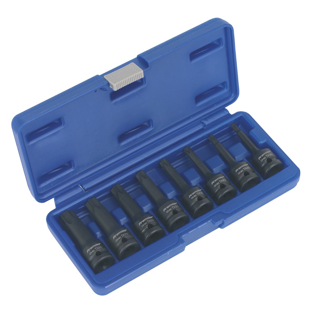 Sealey Premier TRX-Star* Impact Socket Bit Set 1/2"Sq Drive 8pc - Image 1