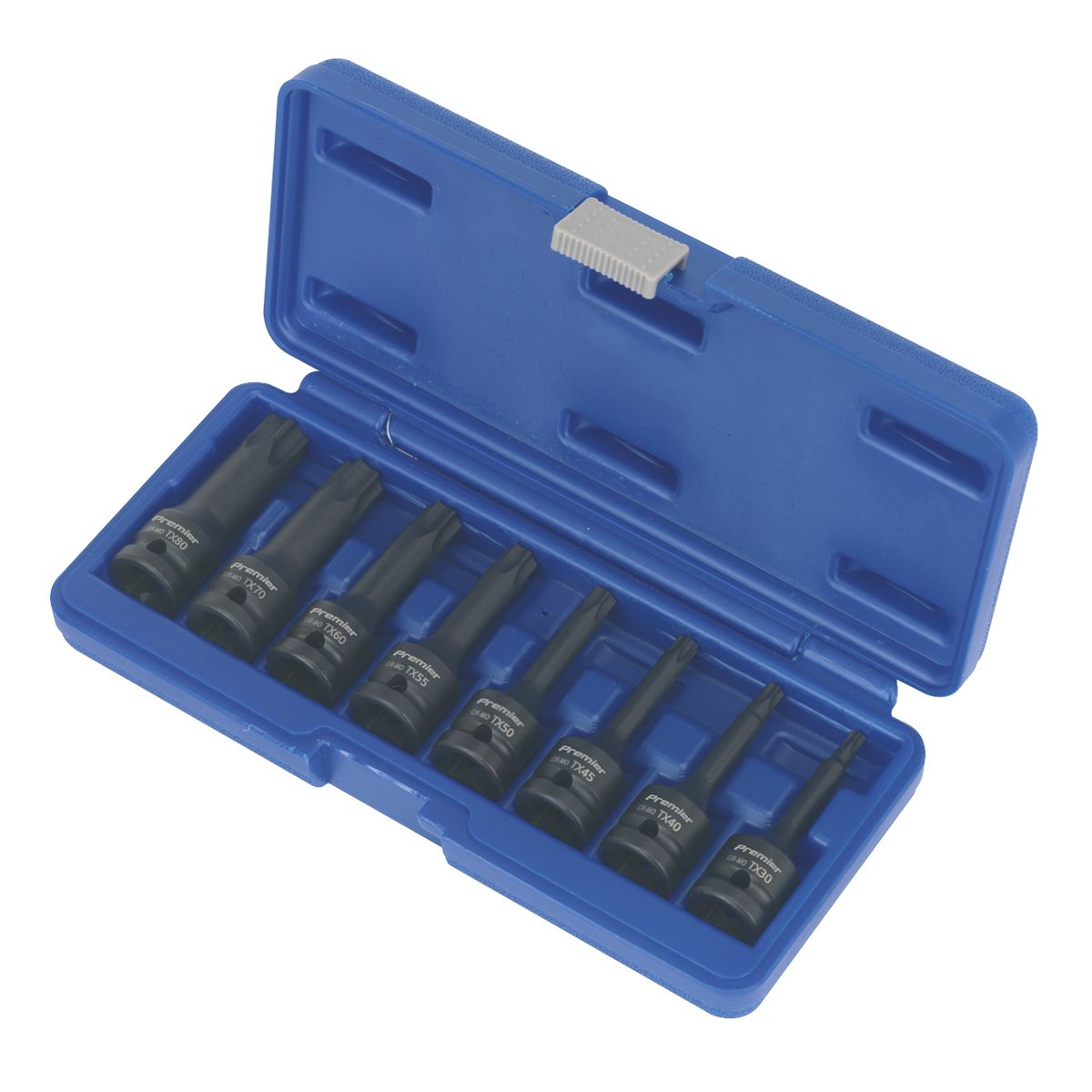 Sealey Premier TRX-Star* Impact Socket Bit Set 1/2"Sq Drive 8pc - Image 2