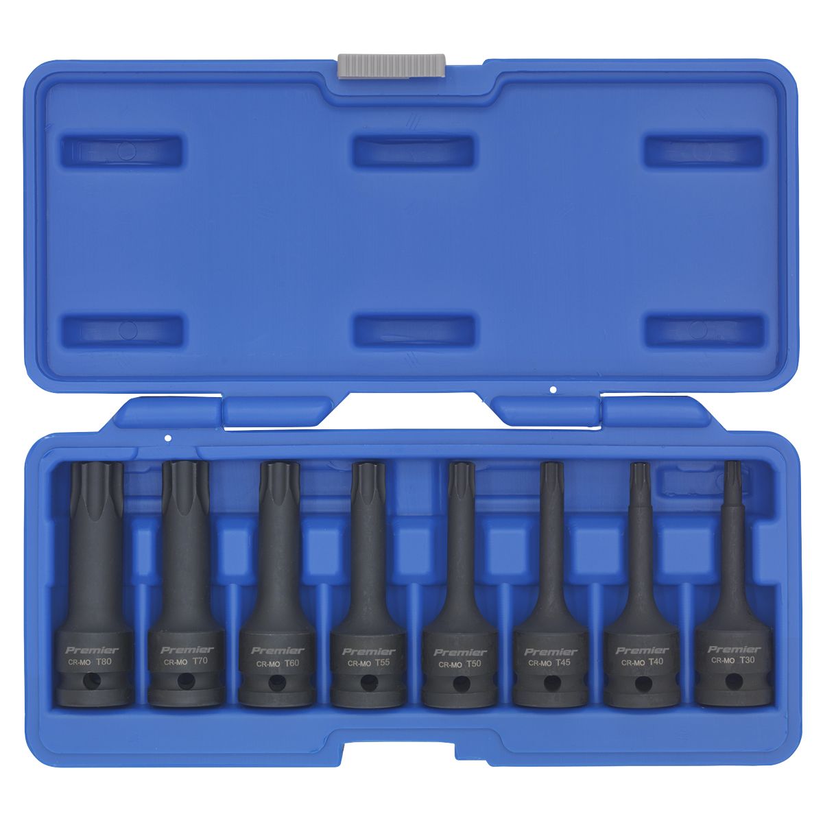 Sealey Premier TRX-Star* Impact Socket Bit Set 1/2"Sq Drive 8pc - Image 3