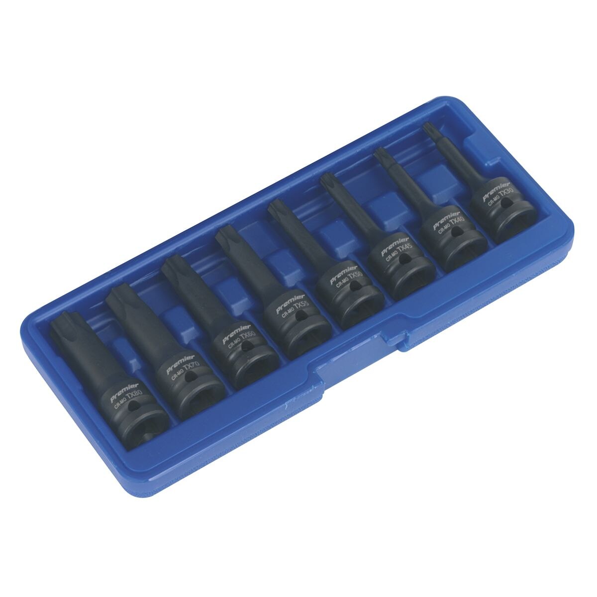 Sealey Premier TRX-Star* Impact Socket Bit Set 1/2"Sq Drive 8pc - Image 4