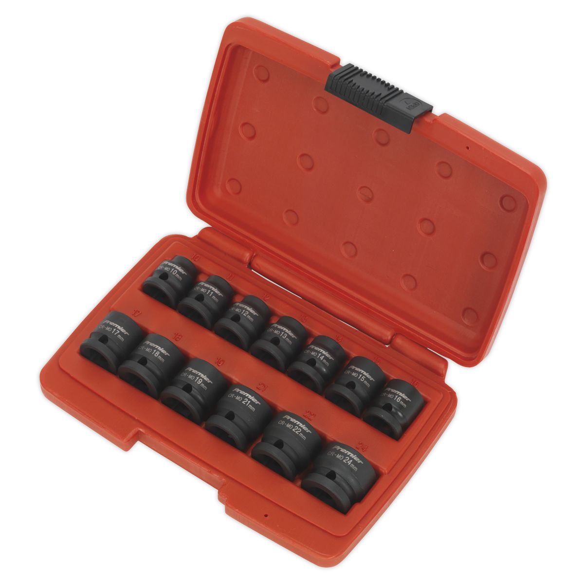 Sealey Premier Low Profile Impact Socket Set 1/2"Sq Drive 13pc - Image 2