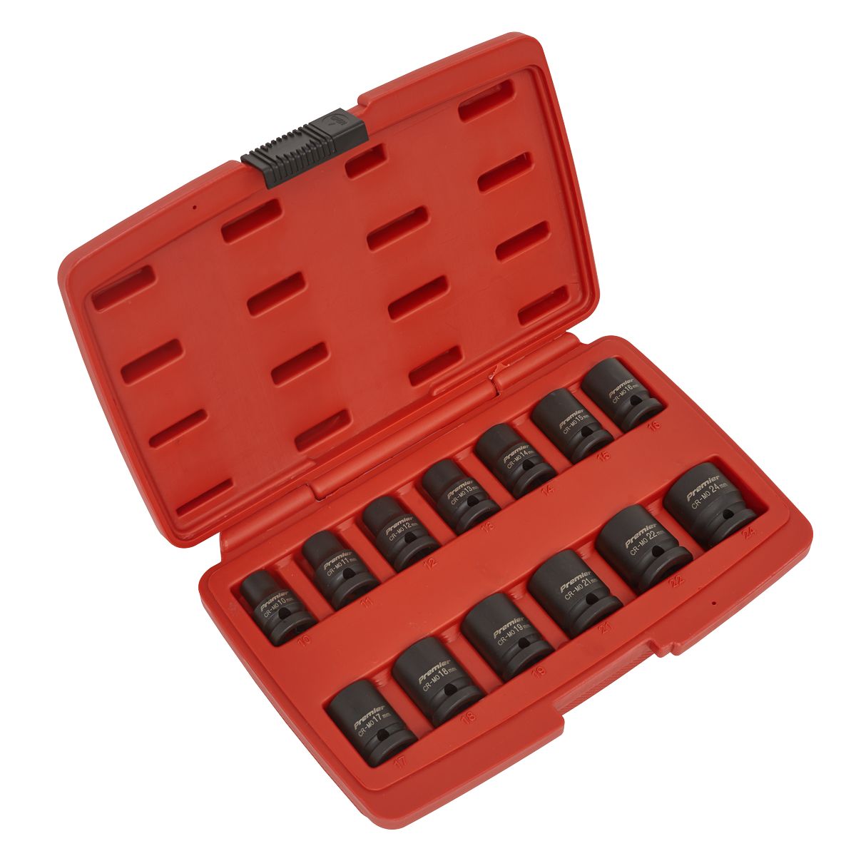 Sealey Premier Impact Socket Set 12-point 1/2"Sq Drive 13pc - Image 1