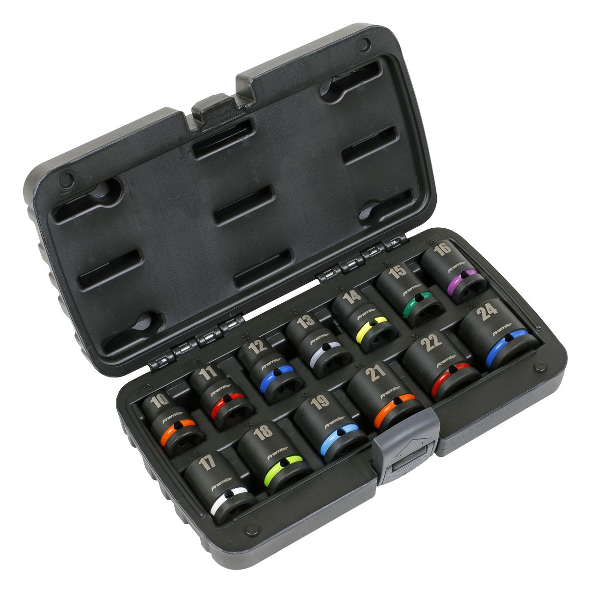 Sealey Premier Impact Socket Set 1/2"Sq Drive 13pc - Image 1
