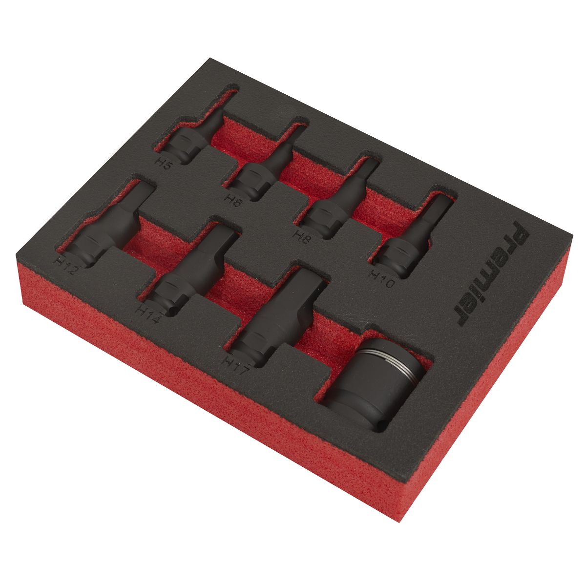 Sealey Premier Hex Impact Socket Bit Set 3/8"Sq Drive 8pc - Image 4
