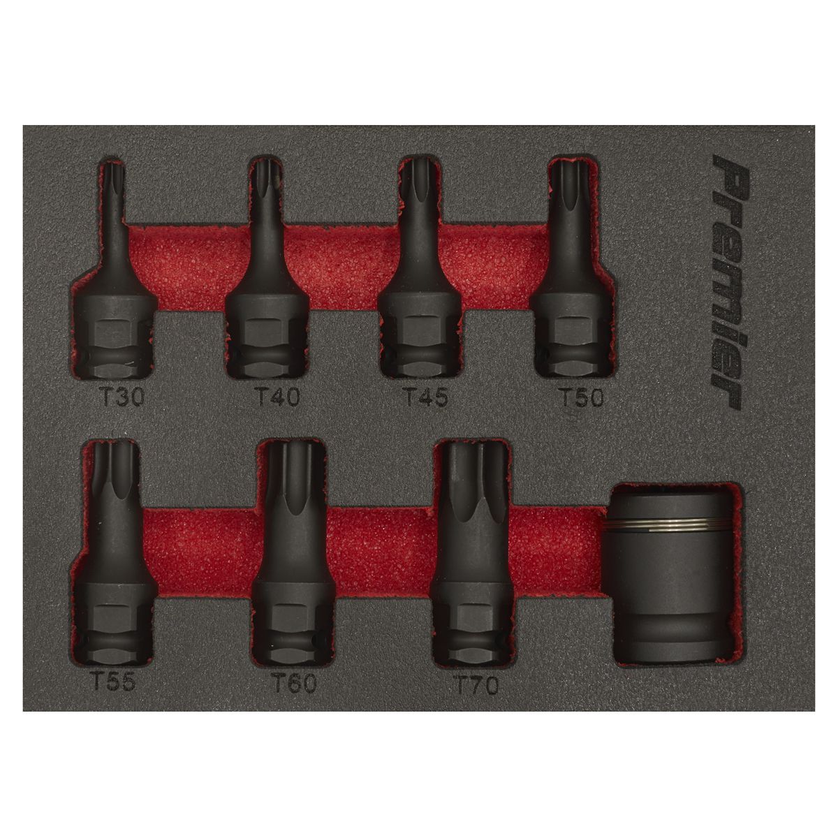 Sealey Premier TRX-Star* Impact Socket Bit Set 3/8"Sq Drive 8pc - Image 4