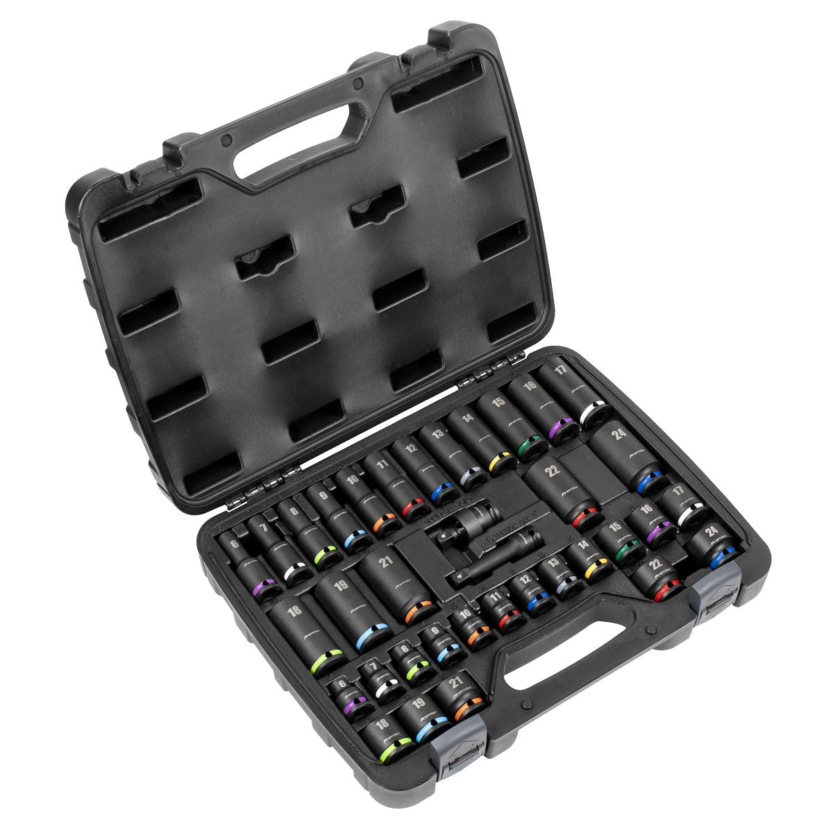 Sealey Premier Impact Socket Set 3/8"Sq Drive 36pc - Image 1