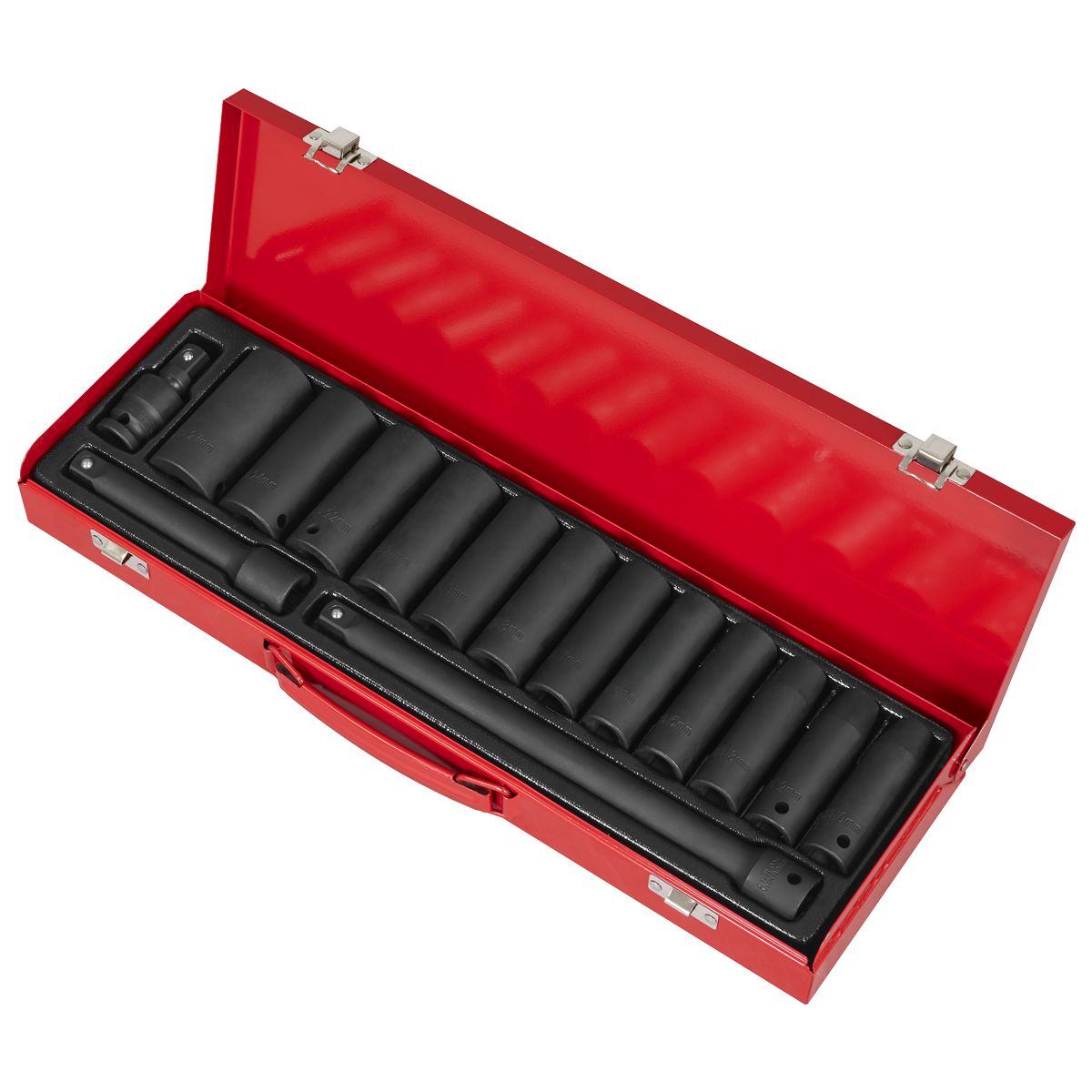 Sealey Impact Socket Set 15pc 1/2"Sq Drive Deep Metric - Image 7