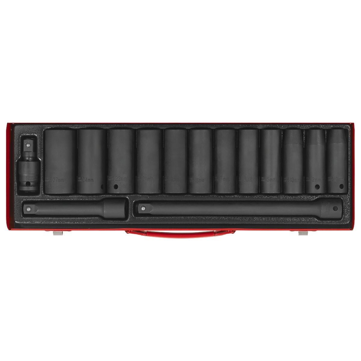 Sealey Impact Socket Set 15pc 1/2"Sq Drive Deep Metric - Image 8