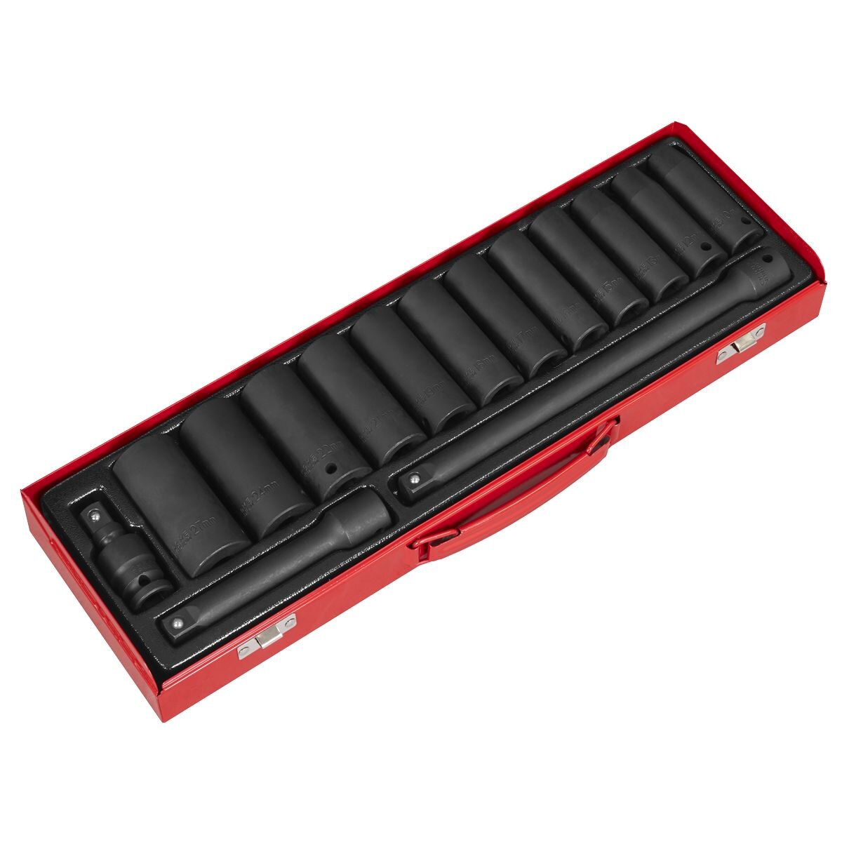 Sealey Impact Socket Set 15pc 1/2"Sq Drive Deep Metric - Image 9