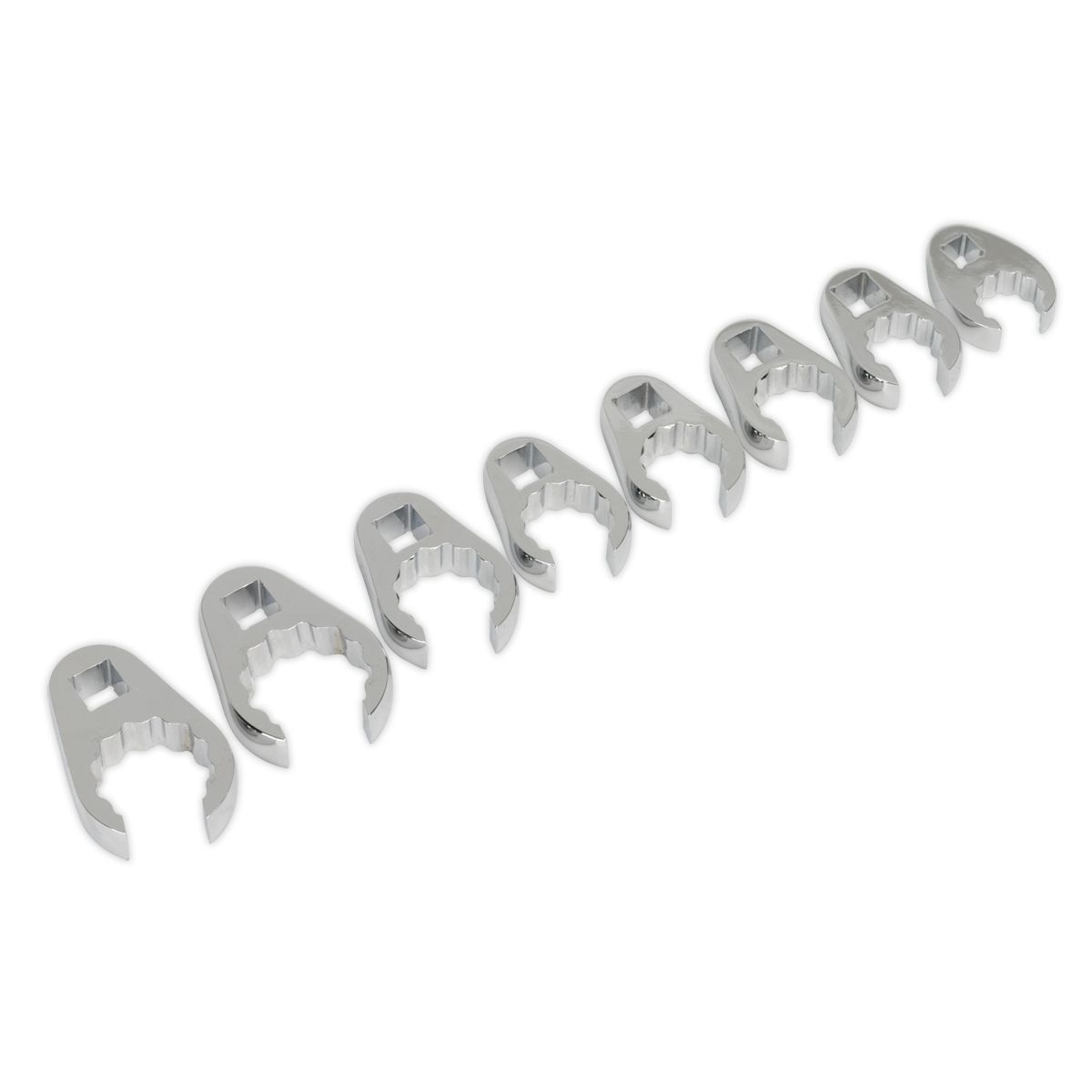 Sealey Premier Crow's Foot Spanner Set 1/2"Sq Drive 8pc - Image 1
