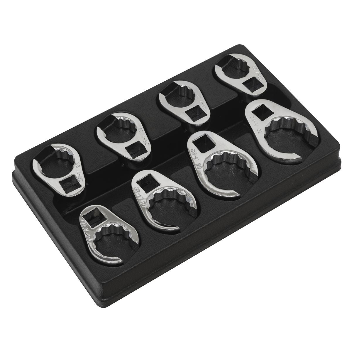 Sealey Premier Crow's Foot Spanner Set 1/2"Sq Drive 8pc - Image 4