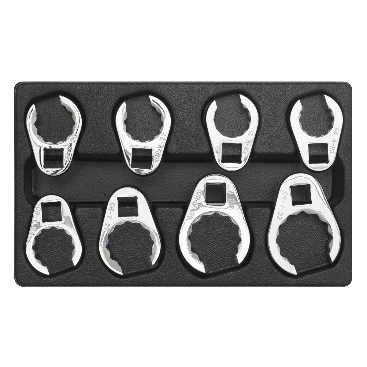 Sealey Premier Crow's Foot Spanner Set 1/2"Sq Drive 8pc - Image 6
