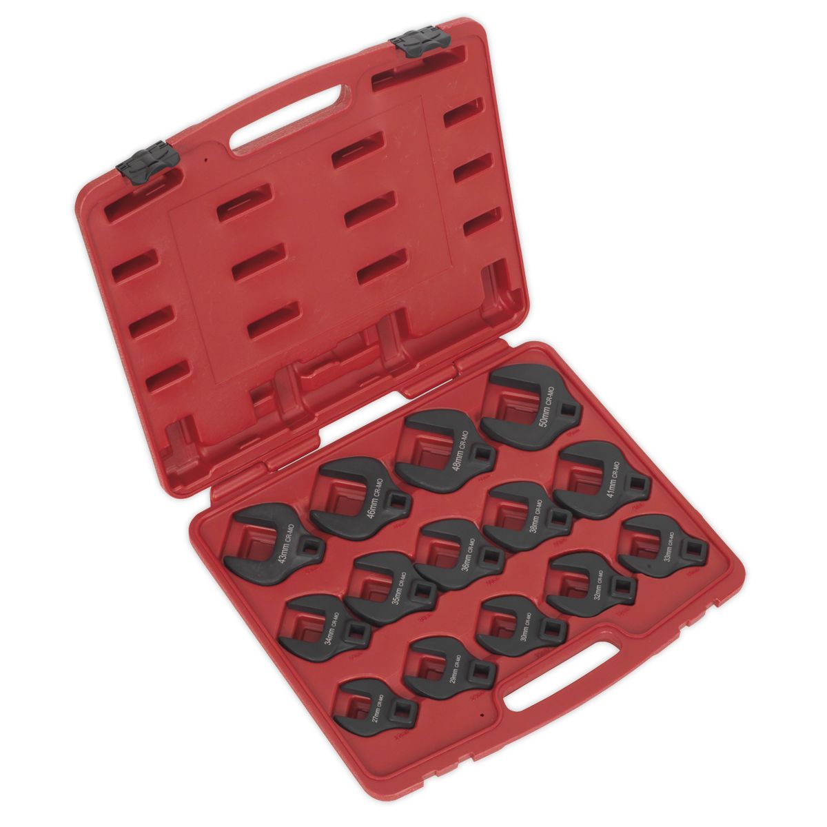Sealey Premier Crow's Foot Spanner Set 1/2"Sq Drive 14pc - Image 1