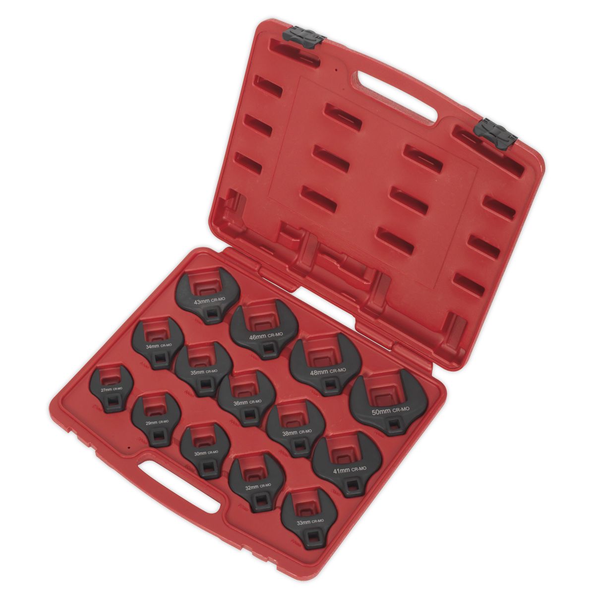 Sealey Premier Crow's Foot Spanner Set 1/2"Sq Drive 14pc - Image 3