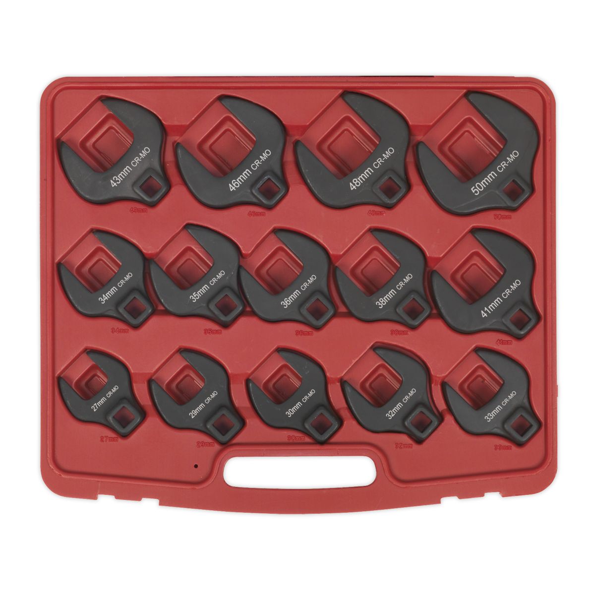 Sealey Premier Crow's Foot Spanner Set 1/2"Sq Drive 14pc - Image 4